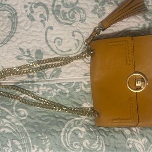 Aldo Tan Crossbody Bag with Gold Chain